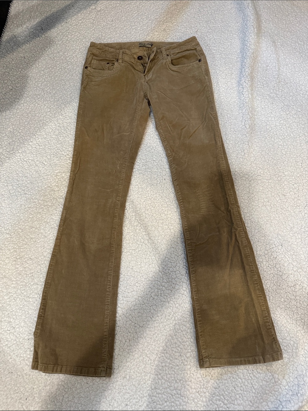 Max Studio Brown Corduroy Flare Jeans